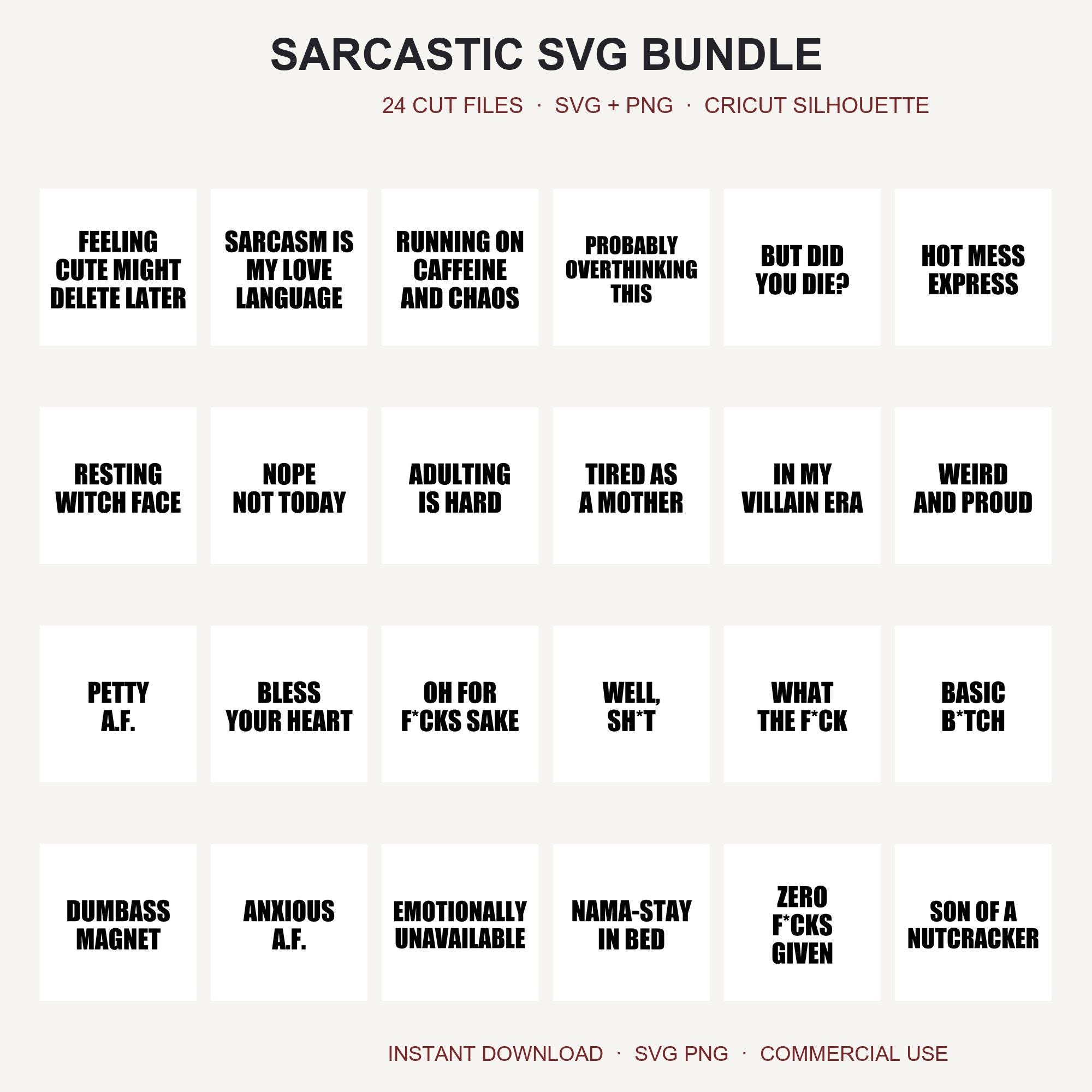 Sarcastic SVG Bundle