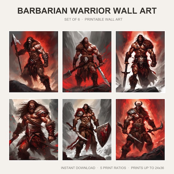 Barbarian Warrior Wall Art