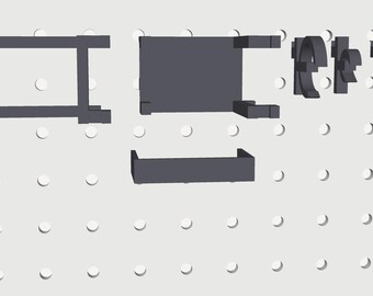Cable Clip and Cord Organizer STL Pack, Pegboard 3D Print Files, Garage Organization, Instant Download