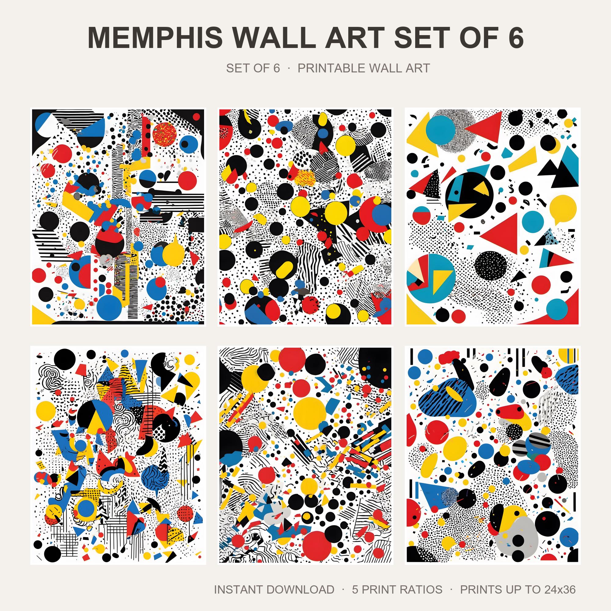 Memphis Wall Art Set of 6