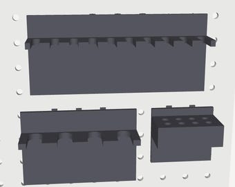 Wrench Rail and Plier Rack STL Pack, Pegboard 3D Print Files, Garage Tool Organizer, Instant Download