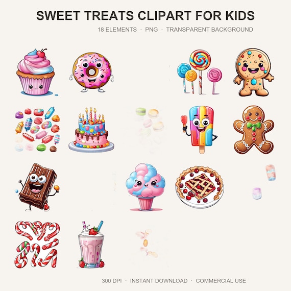 Sweet Treats Clipart for Kids