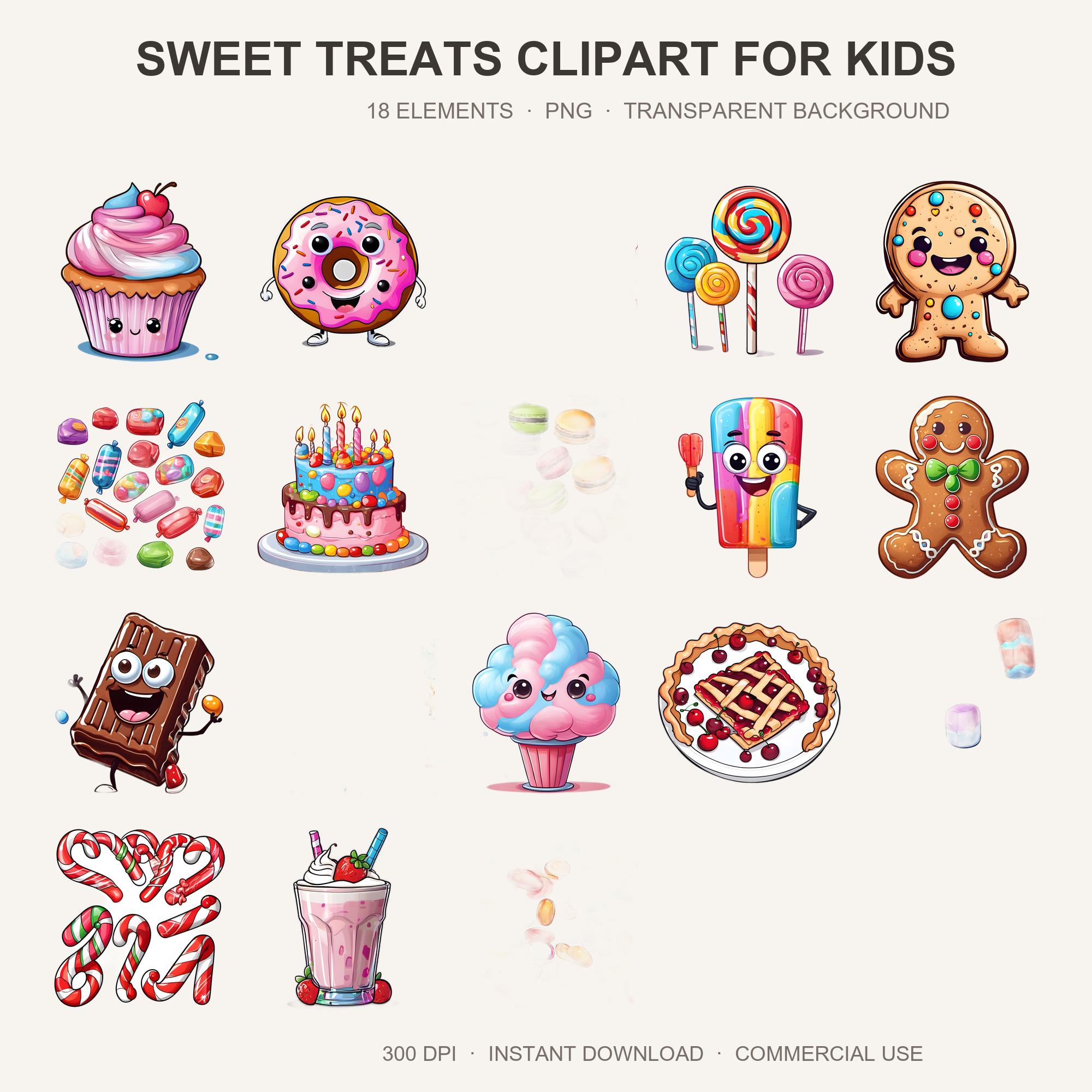Sweet Treats Clipart for Kids