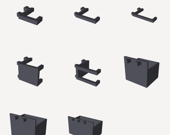 Pegboard Hooks and Bins STL Pack, 3D Print Files, Garage Organization, Tool Organizer, Instant Download