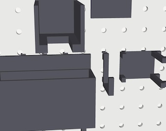 Garden Tool Wall Rack STL Pack, Pegboard 3D Print Files, Garage and Shed Organization, Instant Download