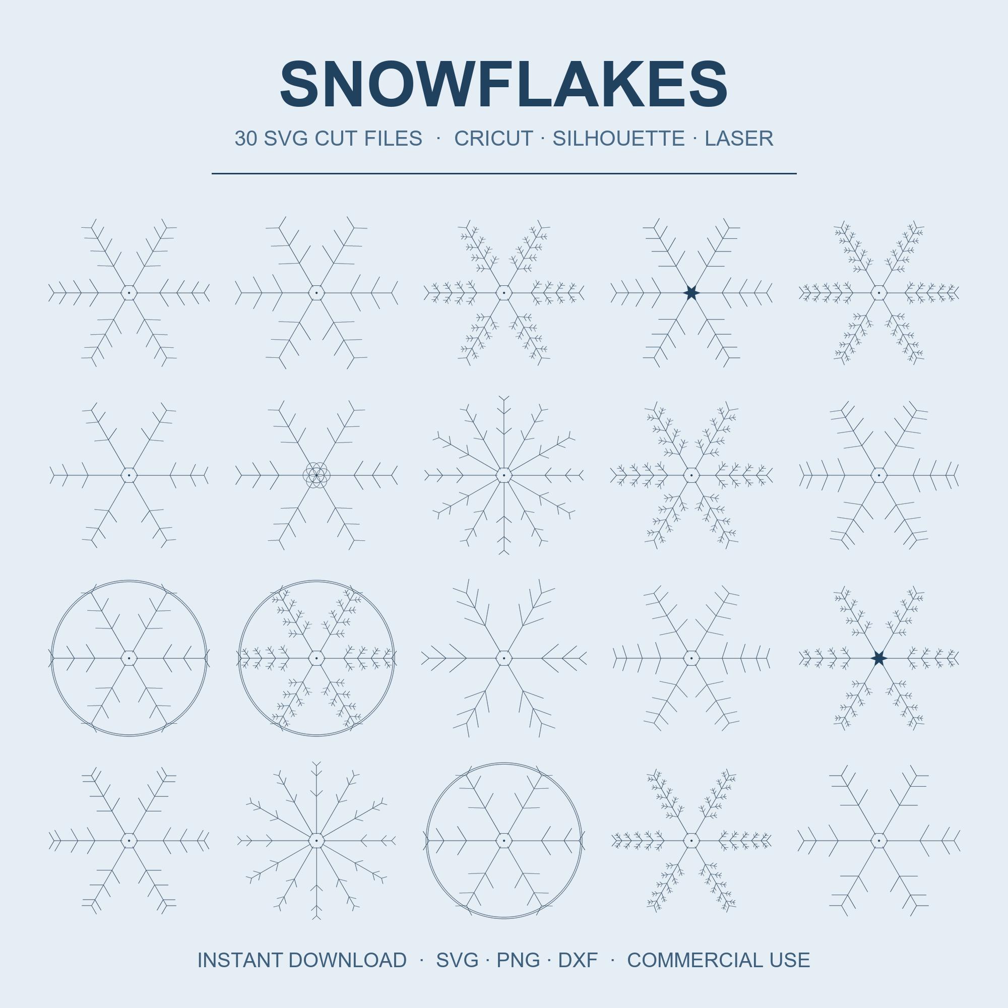Snowflake SVG Bundle
