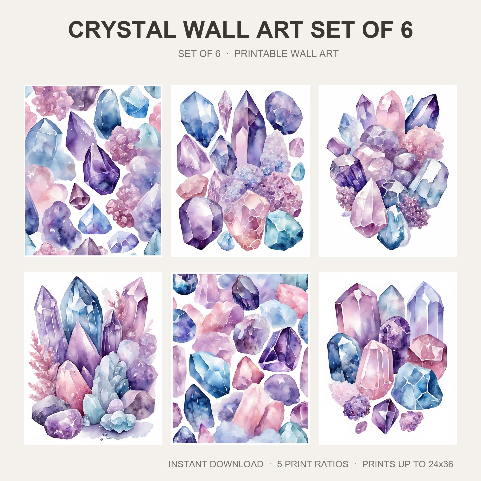 Crystal Wall Art Set of 6