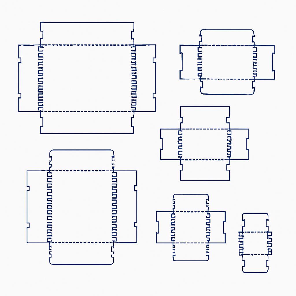Living Hinge Box Templates SVG DXF, 3 Curved Boxes Plus Test Swatch, Laser Cut Files, Instant Download