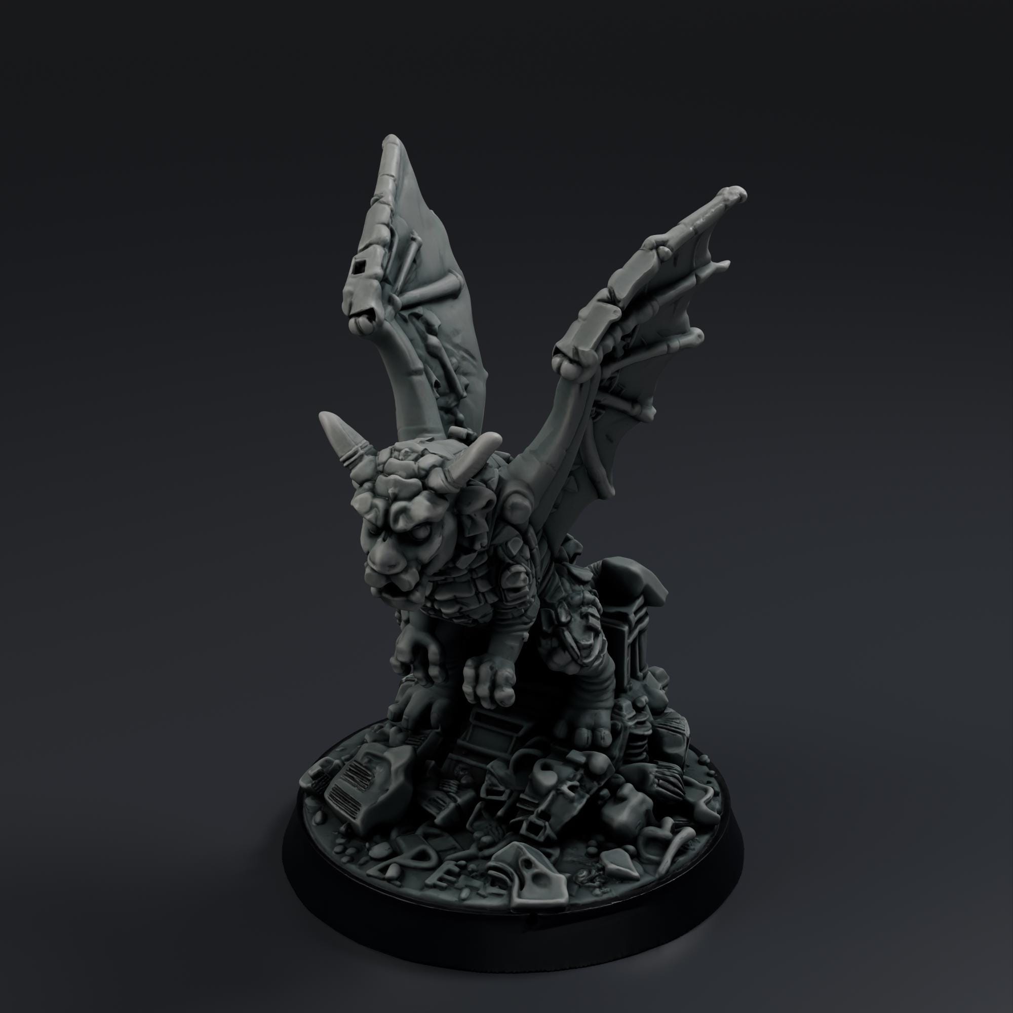 Stone Gargoyle 1 STL File - Fantasy Tabletop Miniature 28mm Wargaming 3D Print