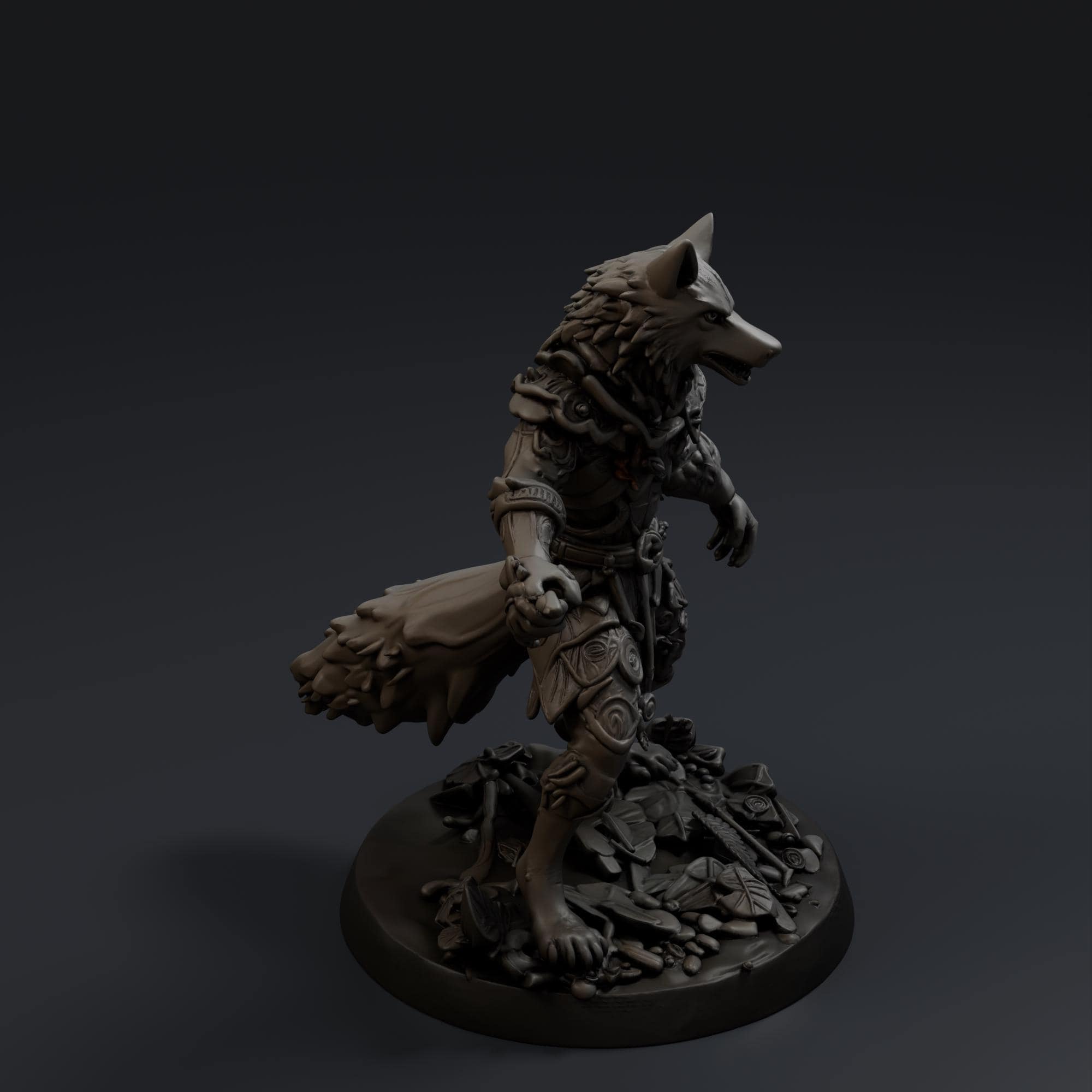 Werewolf 2 STL File - Fantasy Tabletop Miniature 28mm Wargaming 3D Print