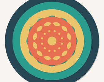 Layered Mandala SVG Laser Cut Files, 3D Wall Art, Multi Layer DXF, Glowforge Ready, Instant Download