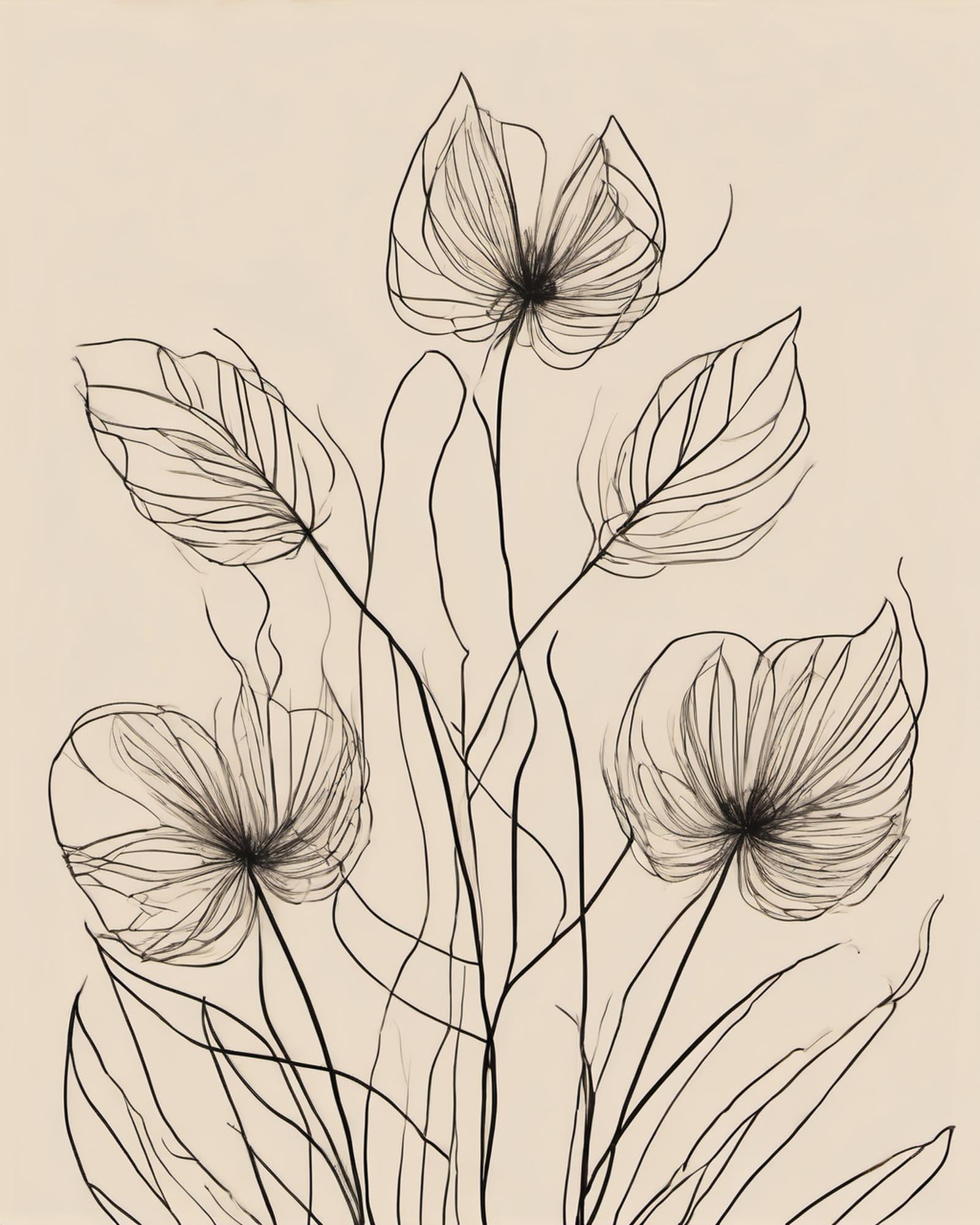 Botanical Line Art Print