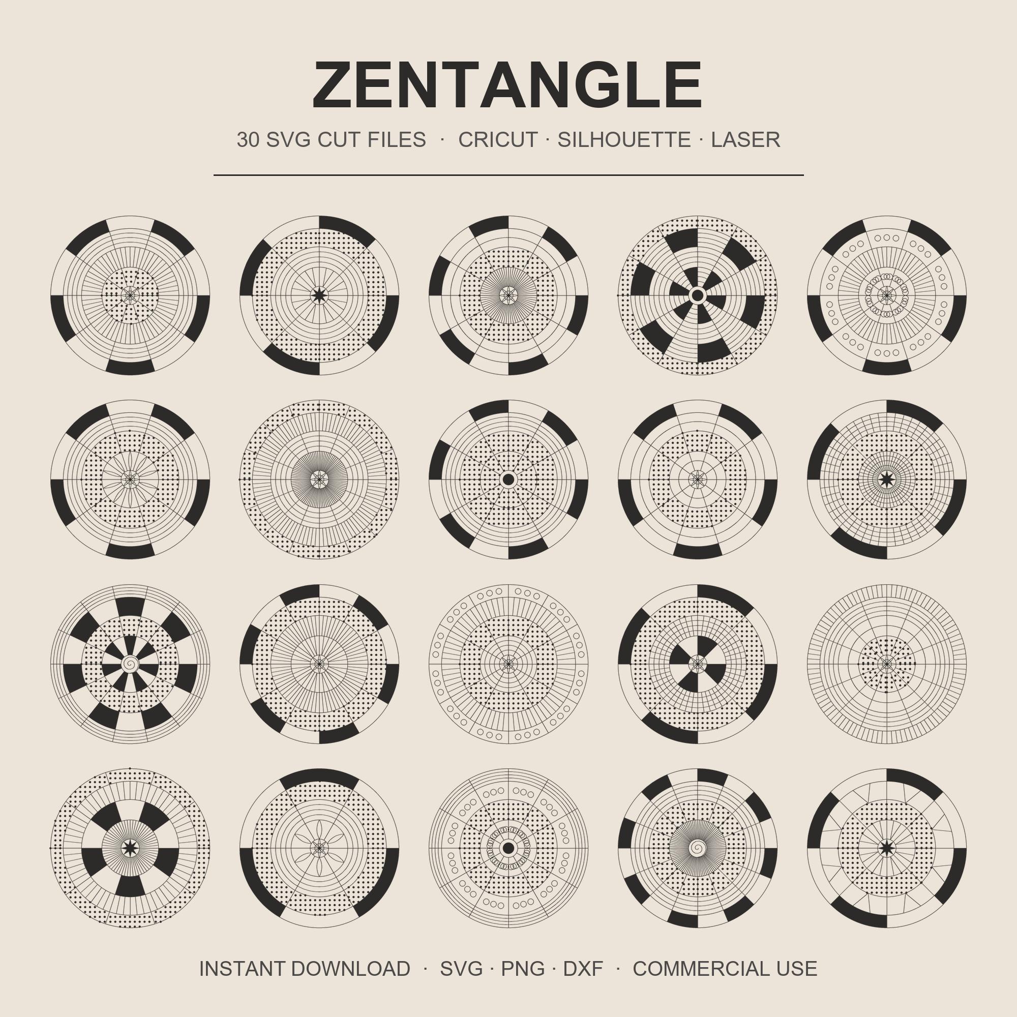 Zentangle SVG Bundle