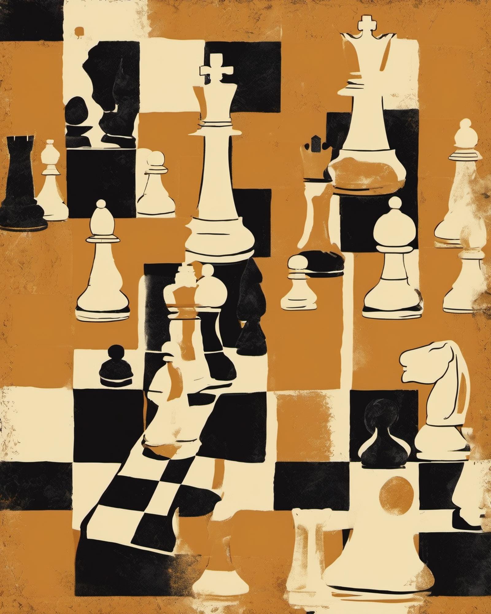 Retro Checkmate Poster
