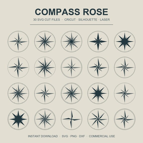 Compass Rose SVG Bundle