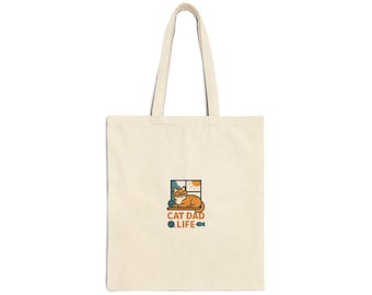 Cat Dad Tote Bag - Fun Gift for Cat Lovers