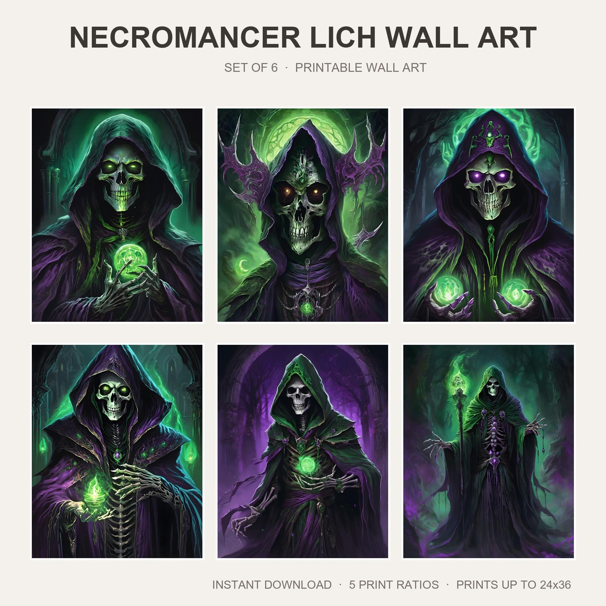 Necromancer Lich Wall Art