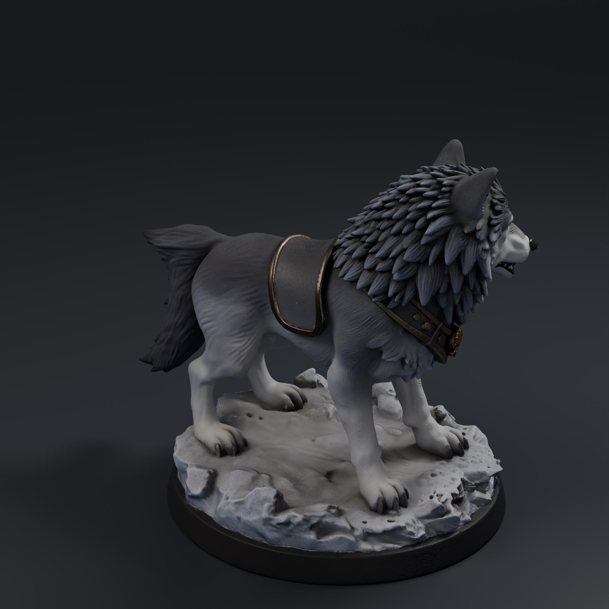 Dire Wolf STL File - Fantasy Tabletop Miniature 28mm Wargaming 3D Print