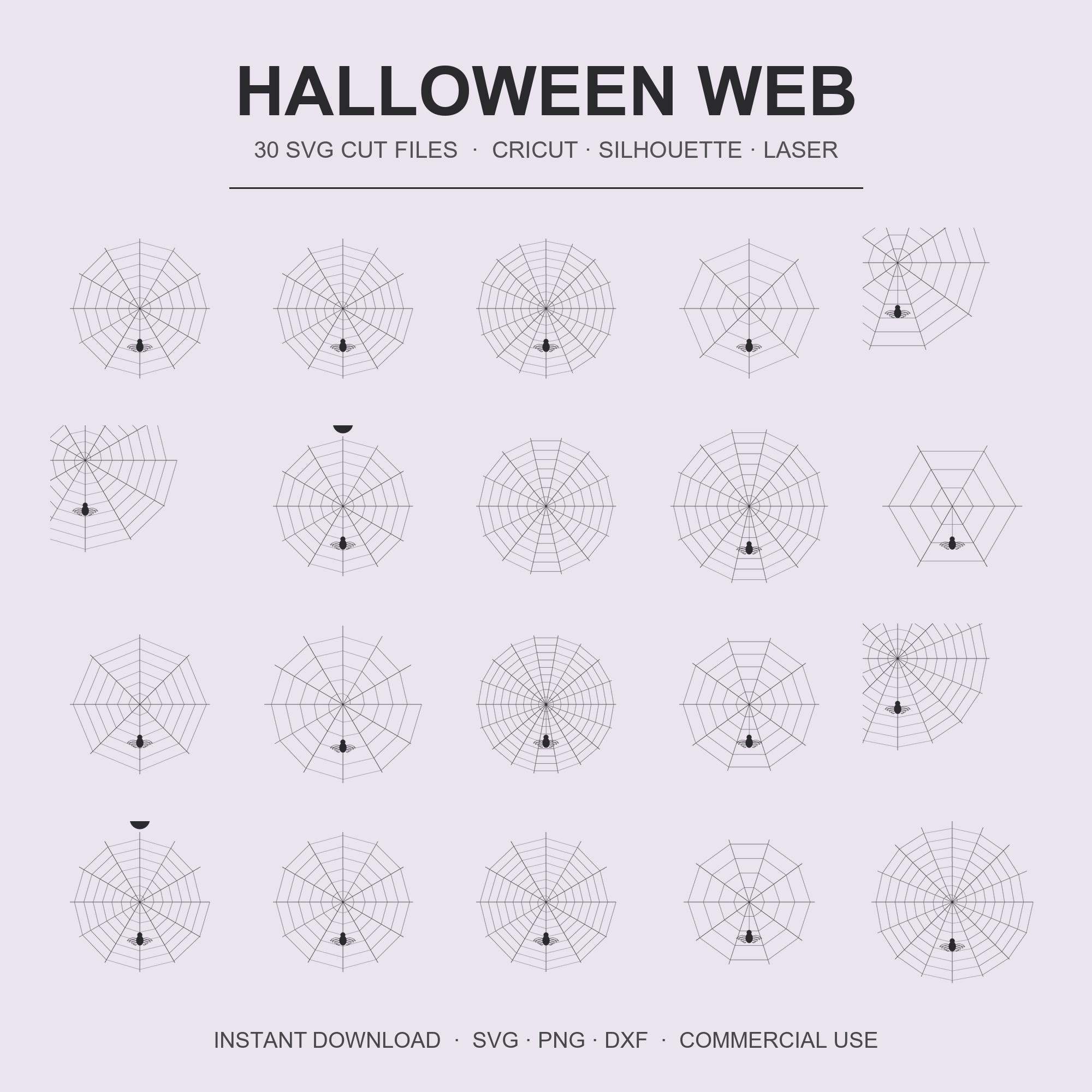 Halloween Spider Web SVG Bundle