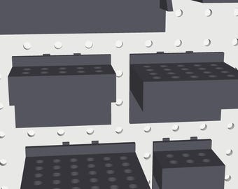 Hex Bit Holder STL Pack, 1-4 Inch Bit Organizer 3D Print Files, Pegboard, Instant Download