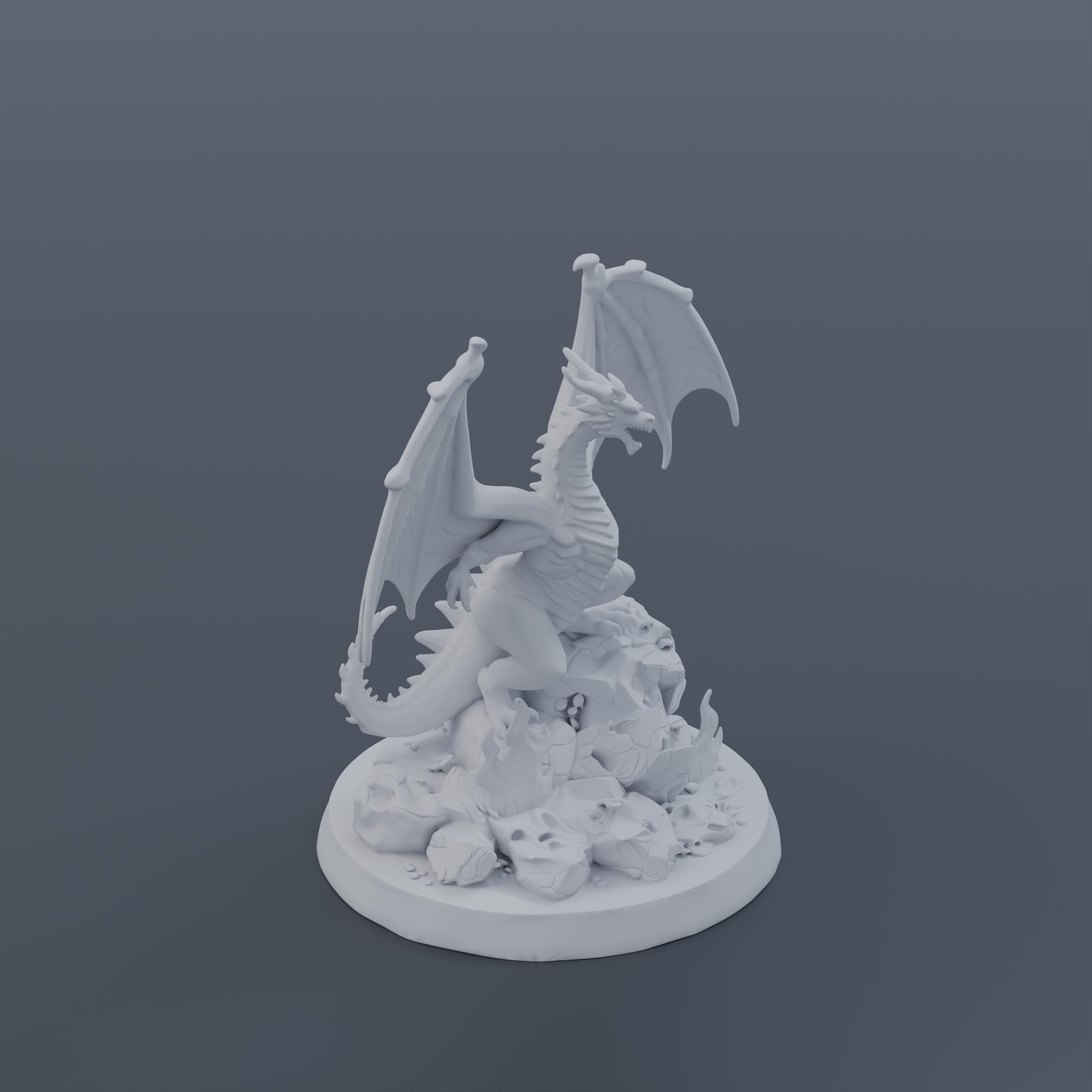 Fire Dragon Miniature STL