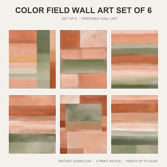 Color Field Wall Art Set of 6