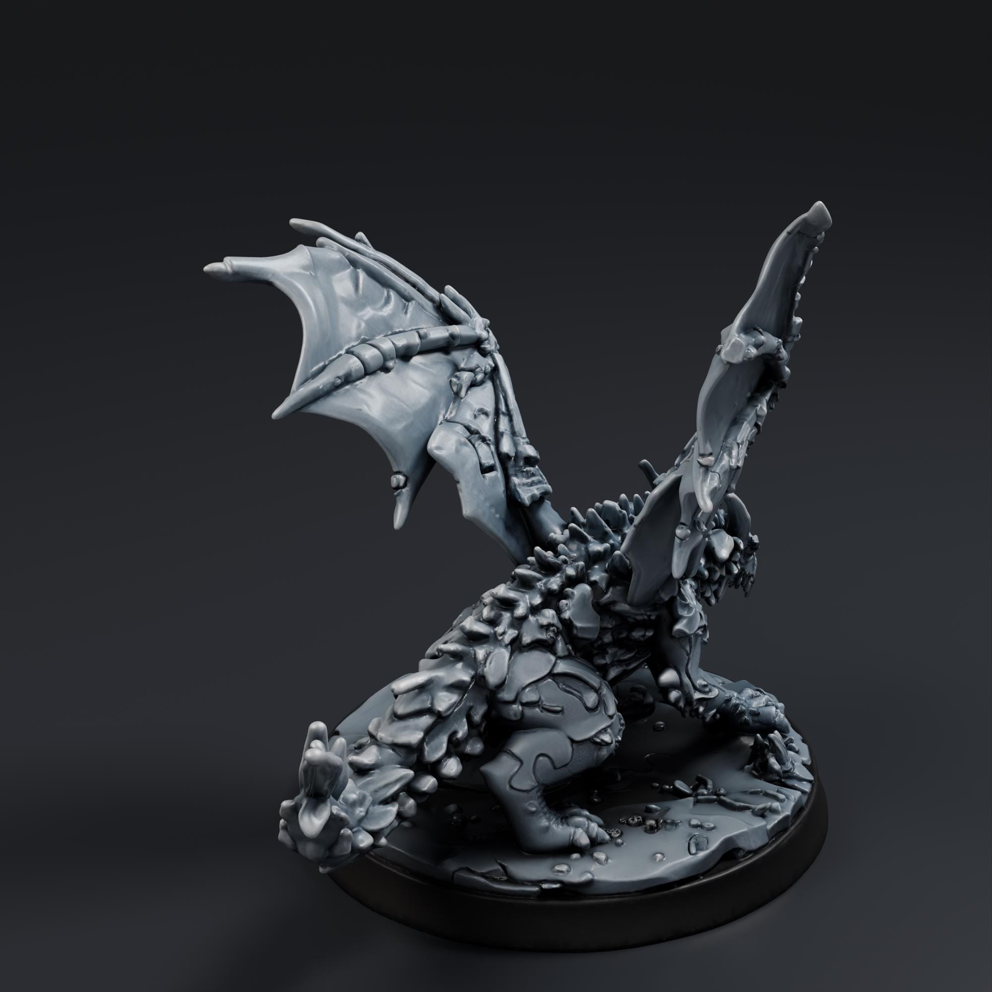 Frost Dragon STL File - Fantasy Tabletop Miniature 28mm Wargaming 3D Print