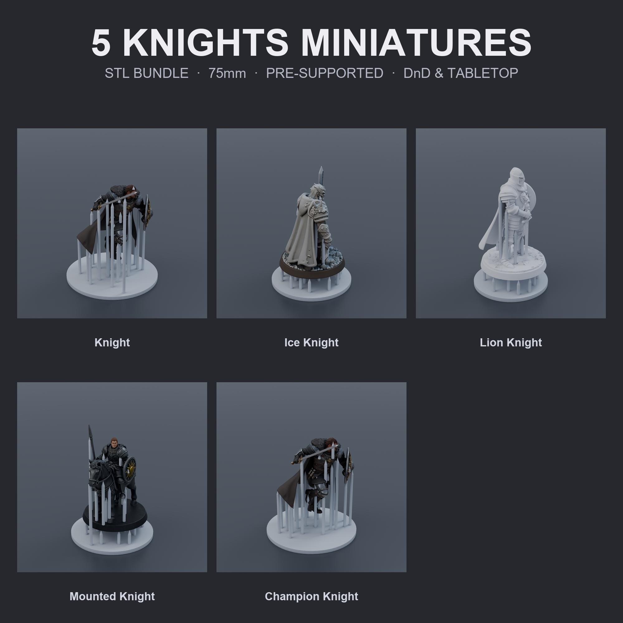 Knight Miniatures STL Bundle