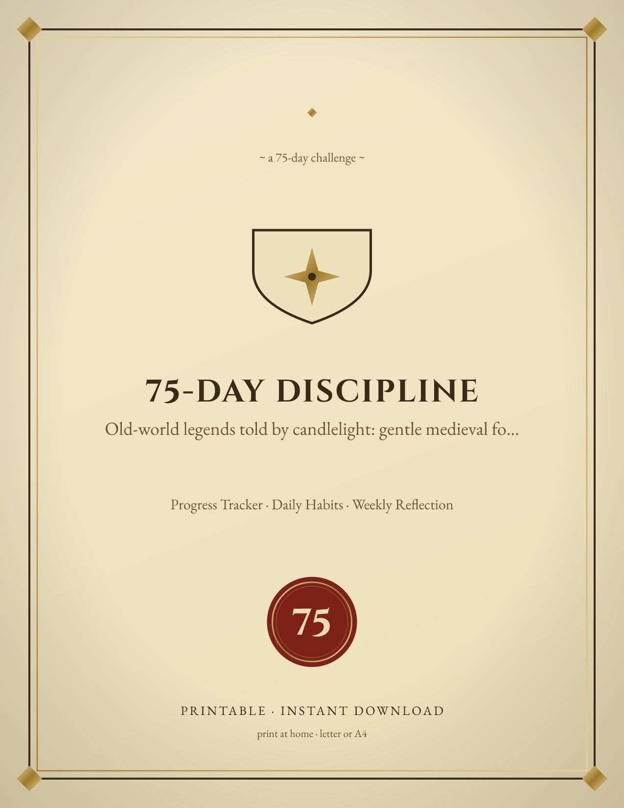 75 Day Discipline Planner Printable