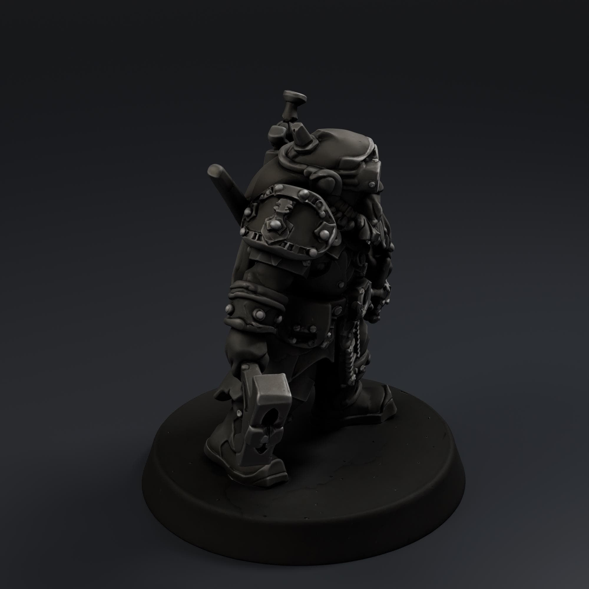 Steampunk Dwarf STL File - Fantasy Tabletop Miniature 28mm Wargaming 3D Print