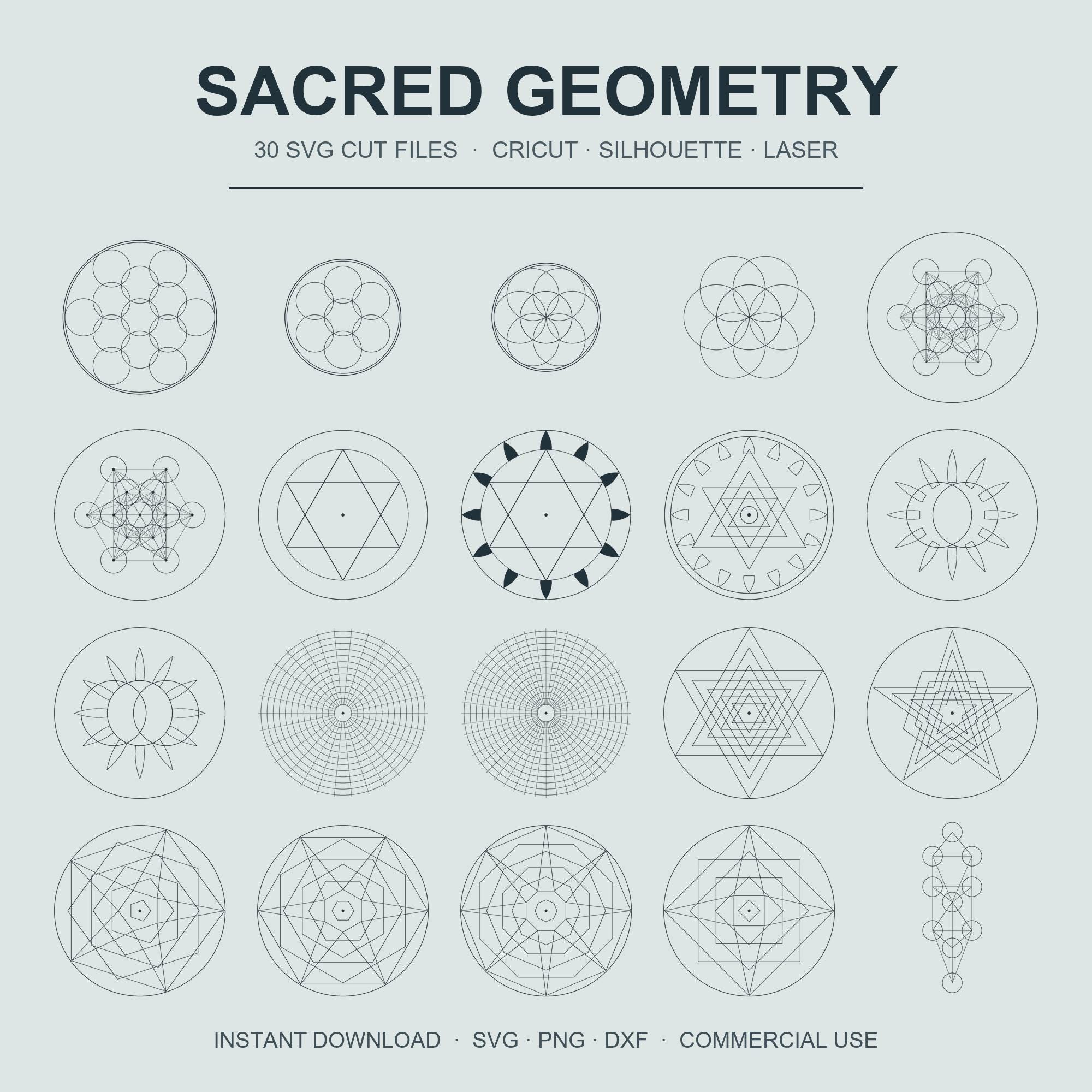 Sacred Geometry SVG Bundle