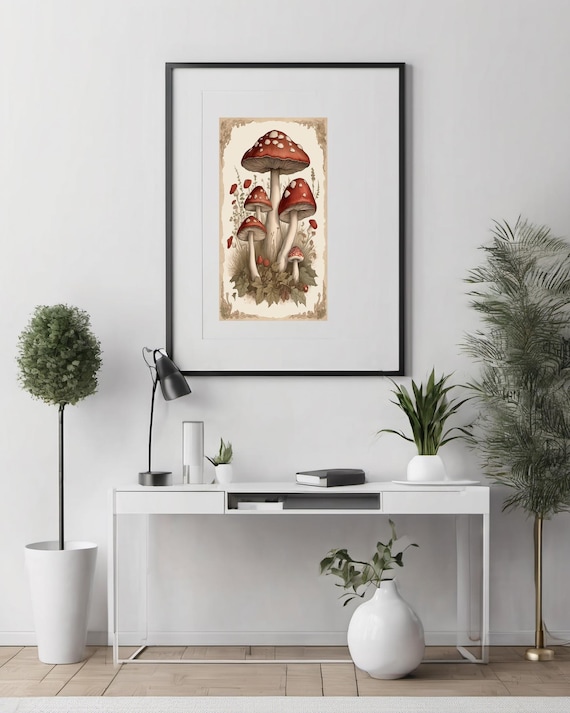 Mushroom Wall Art Set of 6