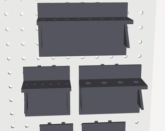 Screwdriver Rack STL Pack, Pegboard 3D Print Files, Garage Tool Organizer, Instant Download