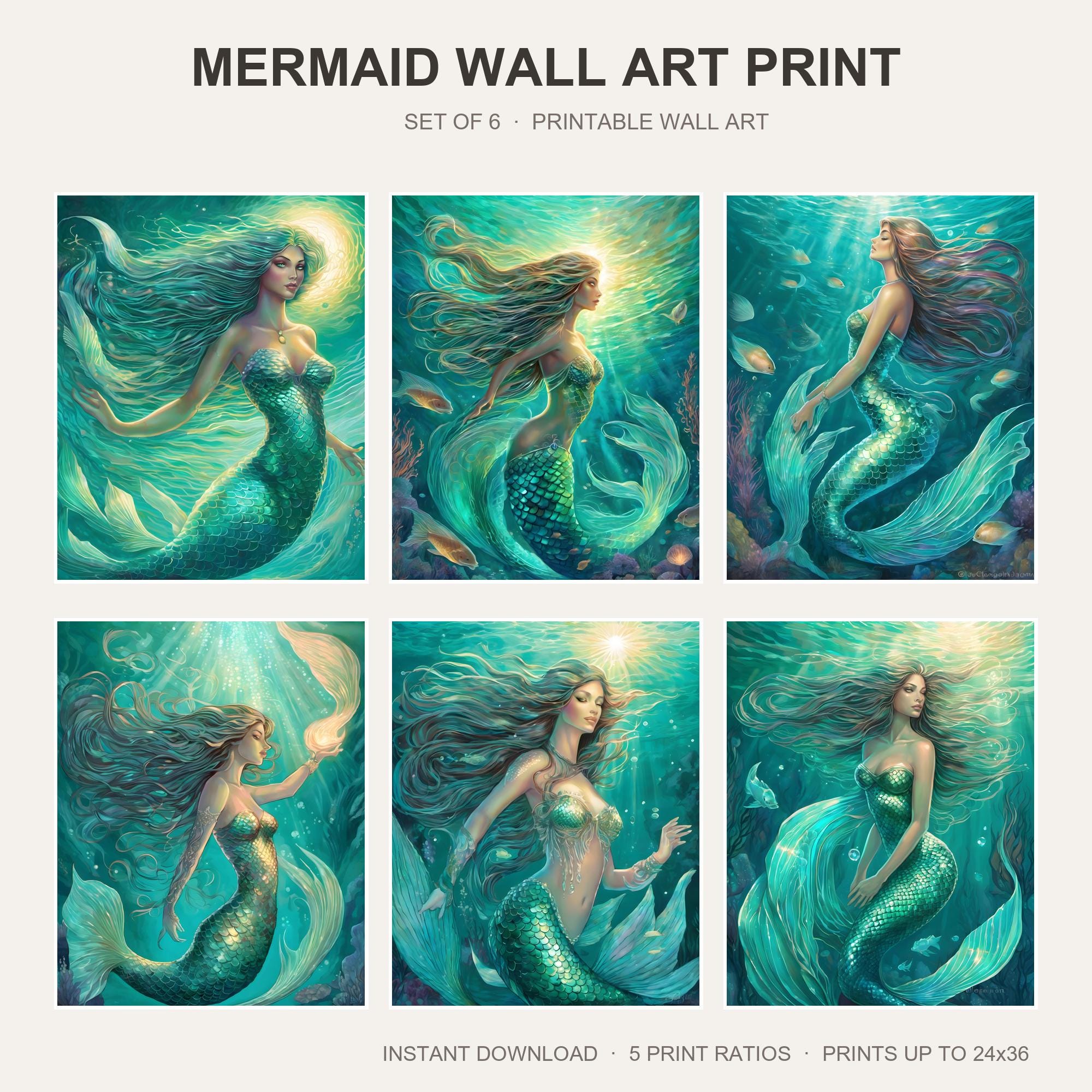 Mermaid Wall Art Print