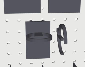 Spray Can Holder STL Pack, Pegboard 3D Print Files, Garage Paint Organizer, Instant Download