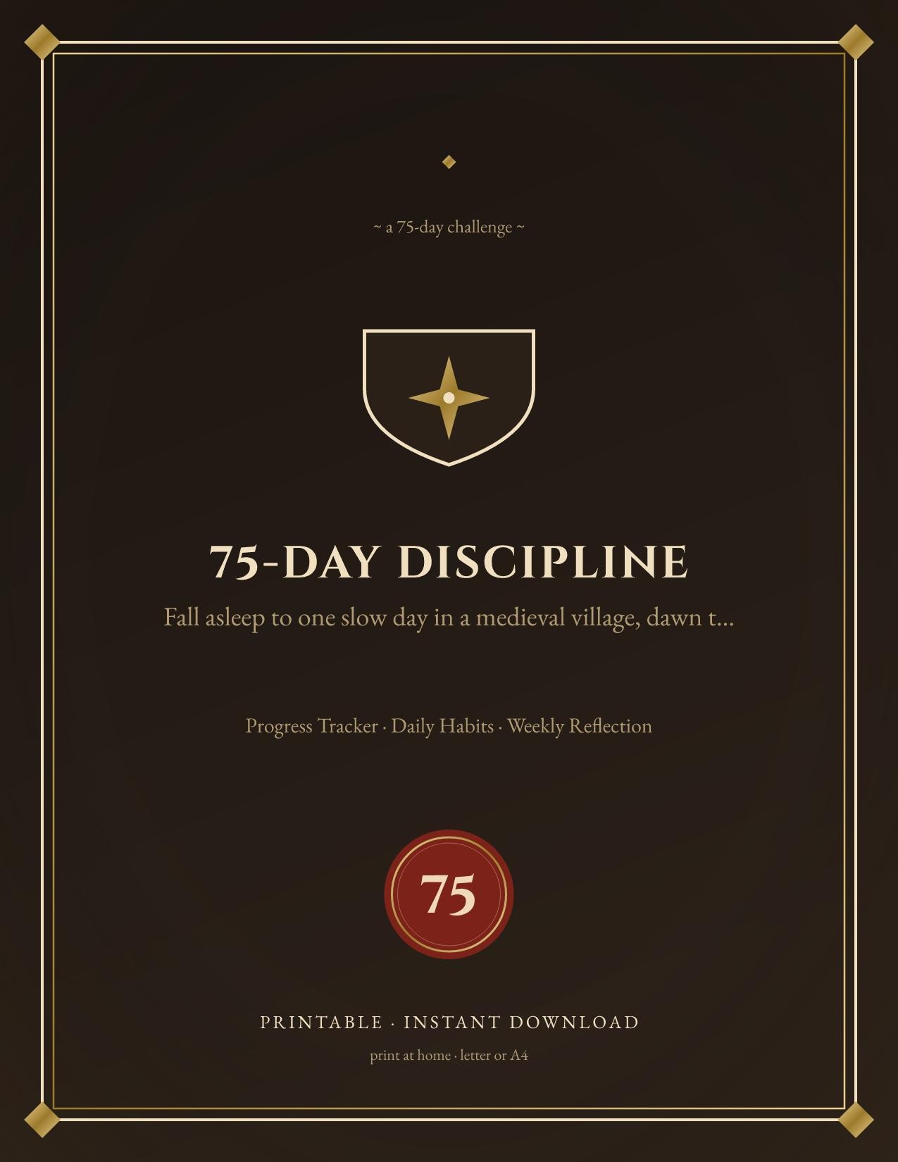 75 Day Discipline Planner Printable