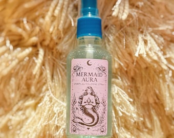 Mermaid Aura Spiritual Cologne Spray | 2 oz Energy Mist for Glamour, Confidence & Magnetic Presence, Ocean Spell, Aura Cleansing | 60mL