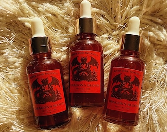 Dragon’s Blood Ritual Oil 1oz | Protection, Power & Manifestation | Spiritual Anointing Oil | Handcrafted Practical Magic 30mL