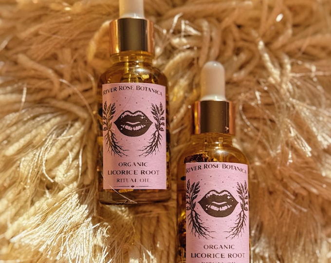 Licorice Root Organic Ritual Oil 1oz | Influence & Command Oil | Persuasion, Power, Control | Domination Magic | 30mL