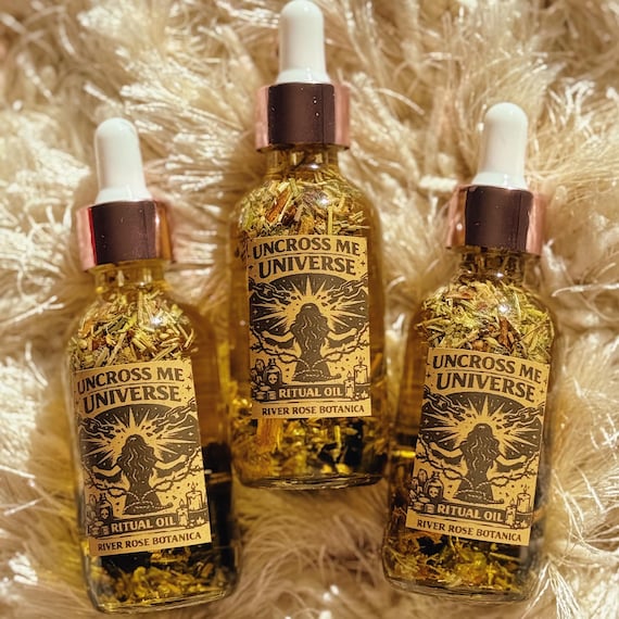 Uncross Me Universe Ritual Oil 2oz | Devil’s Shoestring | Energy Reset | Cleansing | Protection | Spoil Me Universe Collection | 60mL