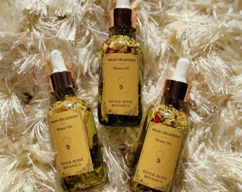 High Creativity Ritual Oil 2oz for Inspiration & Focus | Artistic Flow, Ideas, Motivation | Spiritual Anointing Oil, Watermelon Scent, 60mL