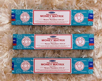 Money Matrix Incense Sticks Pack of 3 – Satya | Abundance & Wealth Manifestation Incense Sticks | Prosperity, Success, Money Drawing Ritual