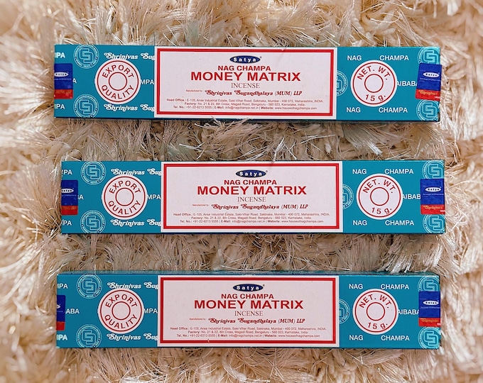 Money Matrix Incense Sticks – Satya | Abundance & Wealth Manifestation Incense Sticks | Prosperity, Success, Money Drawing Ritual