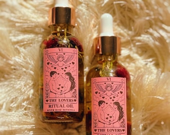 Lovers Ritual Oil 2oz, Love, Union, Attraction | Relationship & Soulmate Ritual Oil, Altar Anointing Oil, Spiritual Love Work