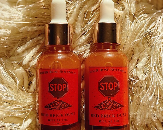 Red Brick Dust Ritual Oil 1oz | Protection & Boundary Oil | Spiritual Defense | Warding, Home Protection | Handcrafted Oil 30mL