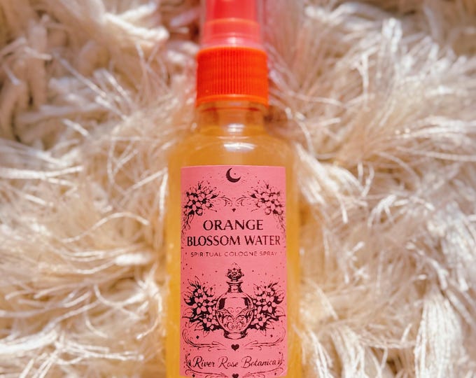 Orange Blossom Water Spiritual Cologne Spray 2oz | Attraction & Luck Spray | Love, Joy, Sweetening Energy | Handcrafted Altar Spray 60mL