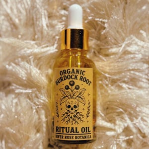 Burdock Root Ritual Oil 1oz | Protection, Uncrossing & Grounding | Root Work, Spiritual Oil, Candle Dressing | Fragrance-Free 30mL