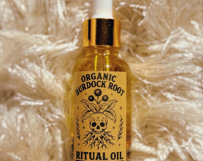 Burdock Root Ritual Oil 1 oz | Protection, Uncrossing & Grounding | Root Work, Spiritual Oil, Candle Dressing | 30mL