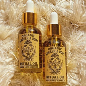Aceite ritual de raíz de angélica (30 ml) / Aceite de protección y bendiciones angelicales / Aceite espiritual, defensa, suerte y oportunidades / 30 ml