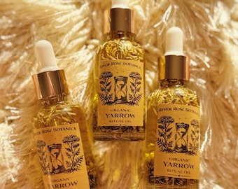 Yarrow Organic Ritual Oil | 1 oz | Protection, Courage, Strength, Boundary & Energy | Spiritual Defense Magic | 30mL